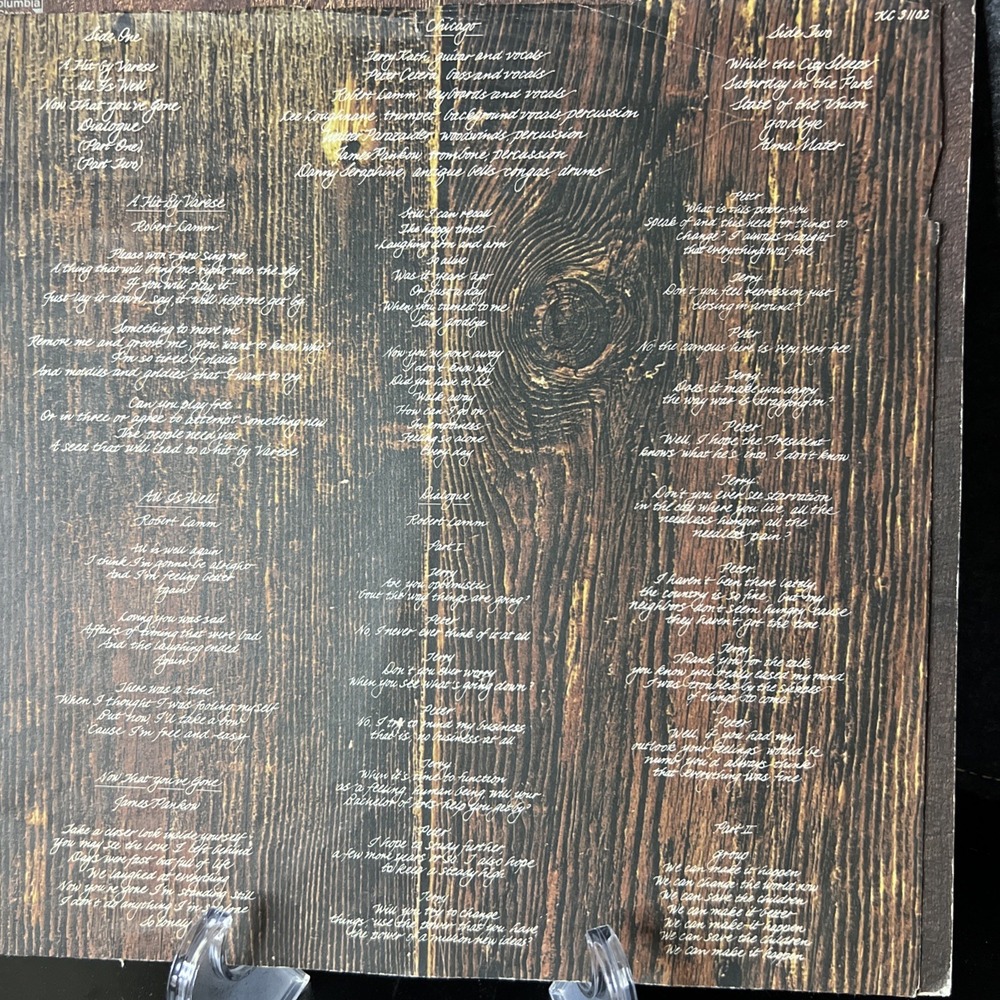 Chicago - Chicago Vinyl CARDBOARD SLEEVE ONLY POSTER NO VINYL Columbia KC 31102 - Picture 5 of 15